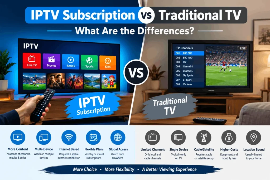 IPTV subscription vs traditional TV