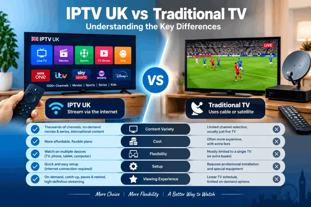 IPTV UK vs traditional TV