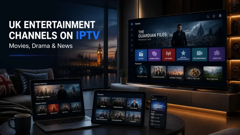UK entertainment channels IPTV