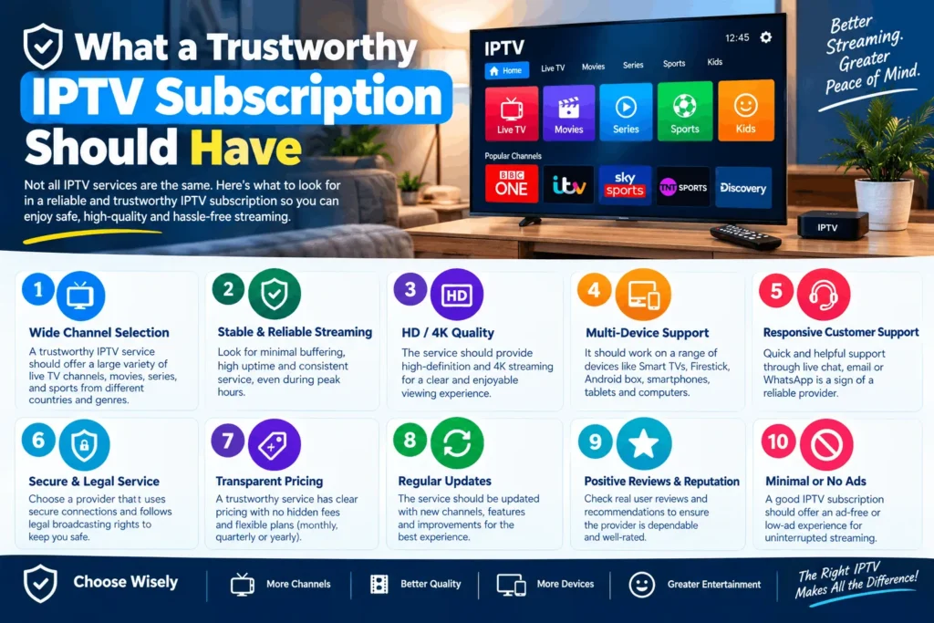 trustworthy IPTV subscription